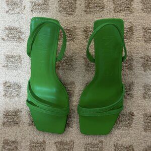 MANGO Heeled Leather Sandal